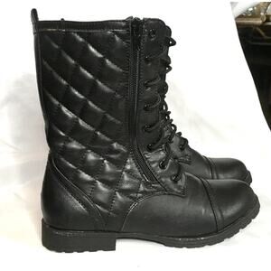 Kiss & Tell quilted combat boots